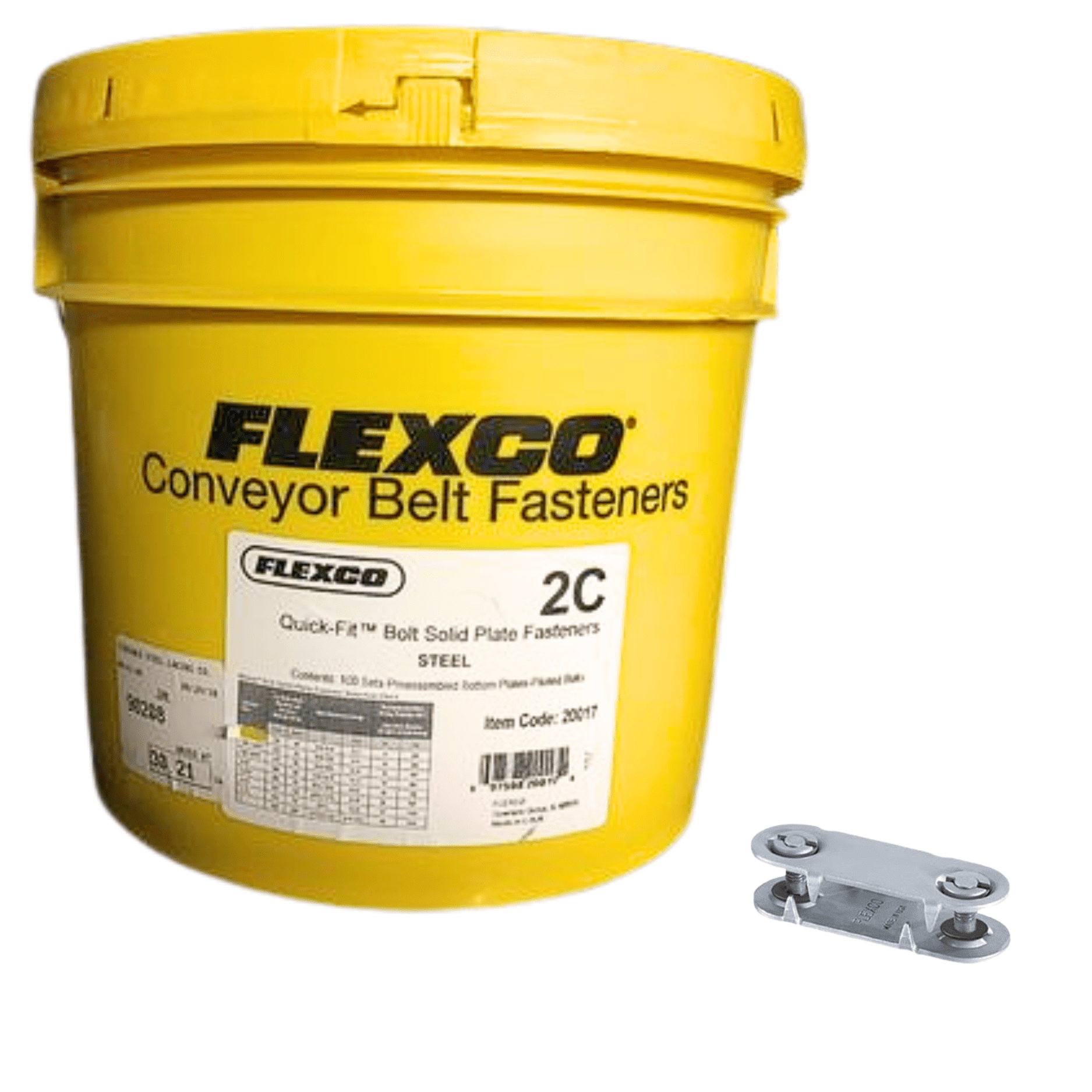 Flexco 2C Bolt Solid Plate Fastener Bucket, 20017 - MDS